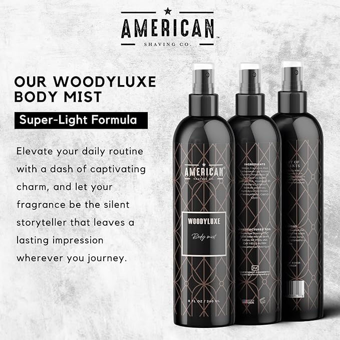 WoodyLuxe Body Mist For Men