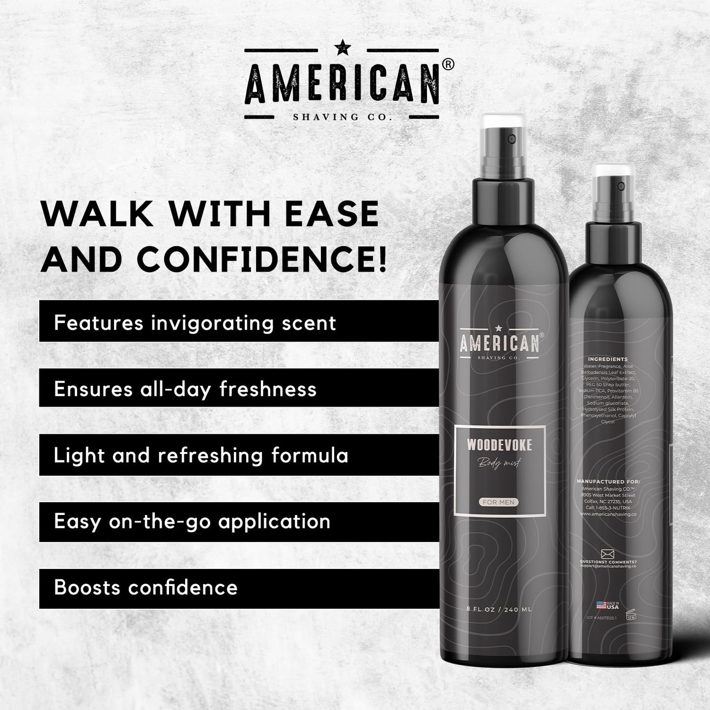 Woodevoke Body Mist For Men 8 oz